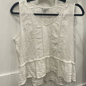 Rails White Flowy Tank Top